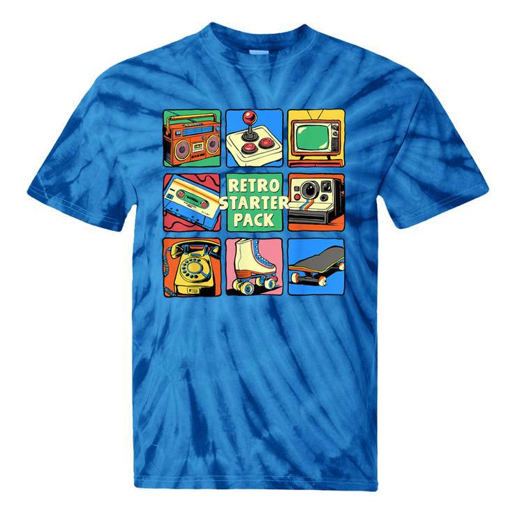 Retro Starter Pack 80s 90s Vintage Nostalgia Cassette Tape Tie-Dye T-Shirts