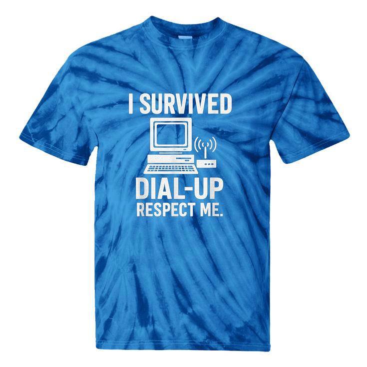 I Survived Dial-Up Internet – Retro 90s Nostalgia Tie-Dye T-Shirts