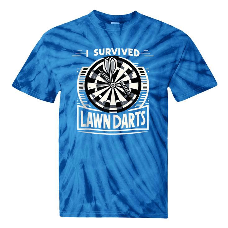 I Survived Lawn Darts Classic Yard Nostalgia Game Fun Tie-Dye T-Shirts