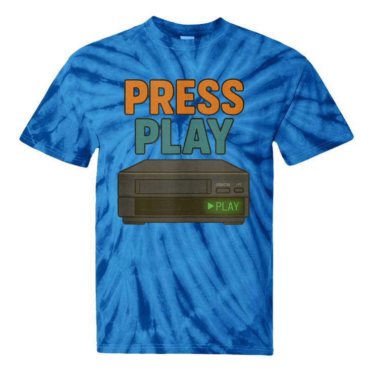 VHS Cassette Retro Analog Nostalgia Theme Tie-Dye T-Shirts