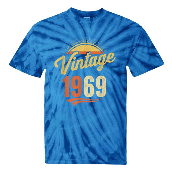 Vintage 1969 Retro Era Badge For Nostalgia Fans Tie-Dye T-Shirts