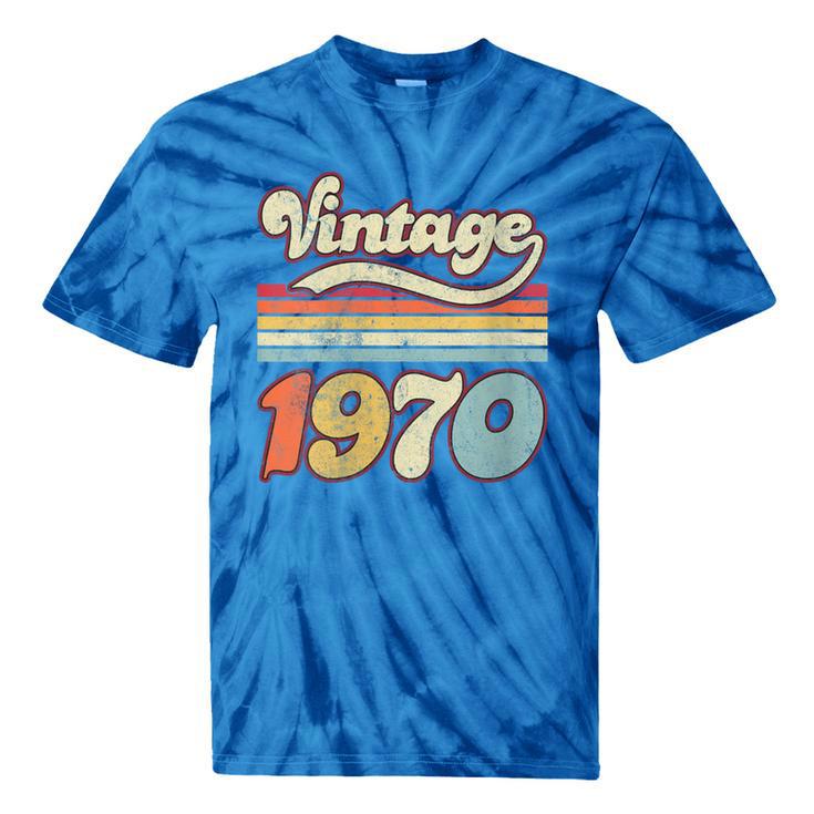 Vintage 1970 Birthday Retro Style 70's Born Nostalgia Outfit Tie-Dye T-Shirts