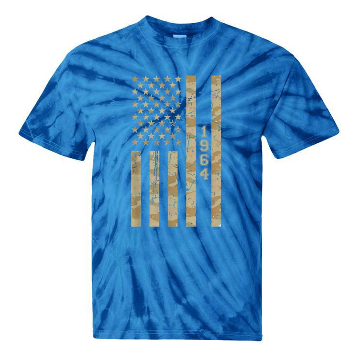 1964 Year Nostalgia Desert Camo Distressed American Flag Tie-Dye T-Shirts