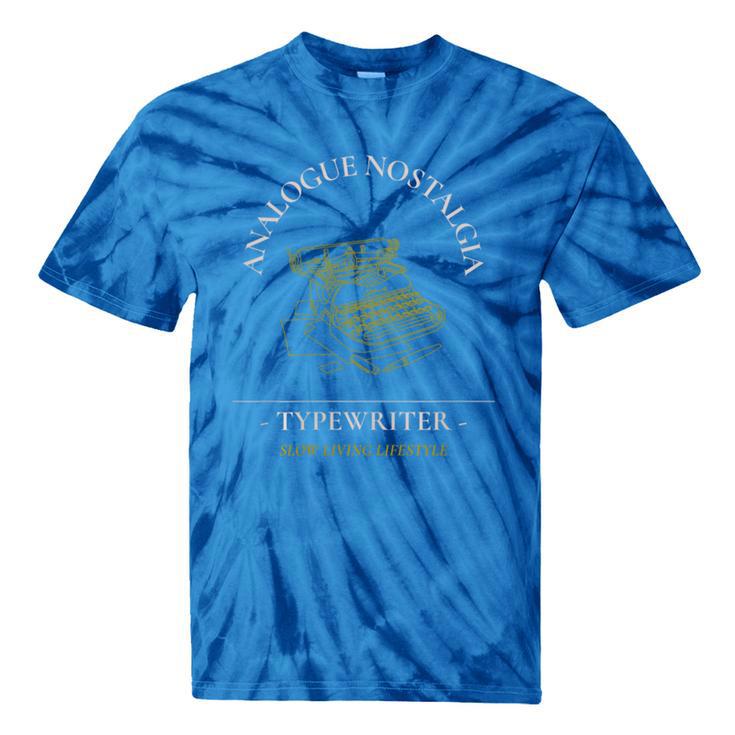 Analogue Nostalgia Typewriter Graphic Premium Tri-Blend Tie-Dye T-Shirts