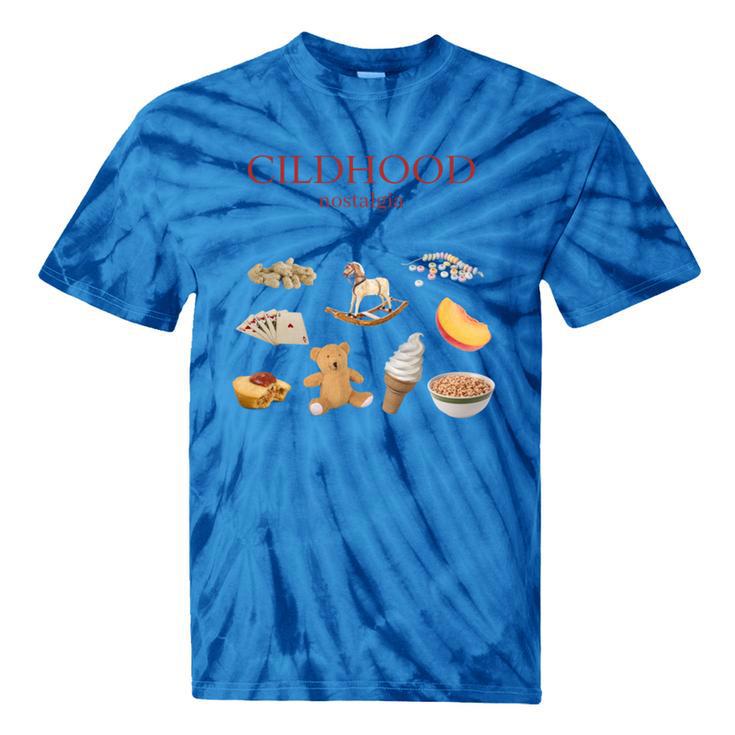 Childhood Nostalgia Good Memories Teddy Bear Ice Cream Tie-Dye T-Shirts