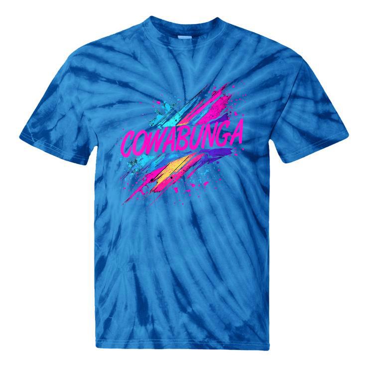 Cowabunga Retro 80s 90s Nostalgia Slang Neon Grunge Art Tie-Dye T-Shirts