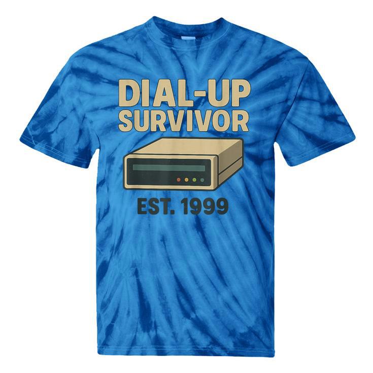 Dial Up Survivor Retro 90s Internet Nostalgia Tie-Dye T-Shirts