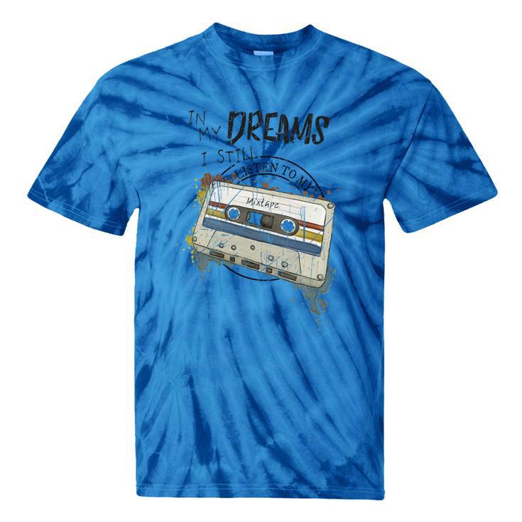 Dreams Of Music Mixtapes Retro Cassette Lifestyle Nostalgia Premium Tri-Blend Tie-Dye T-Shirts