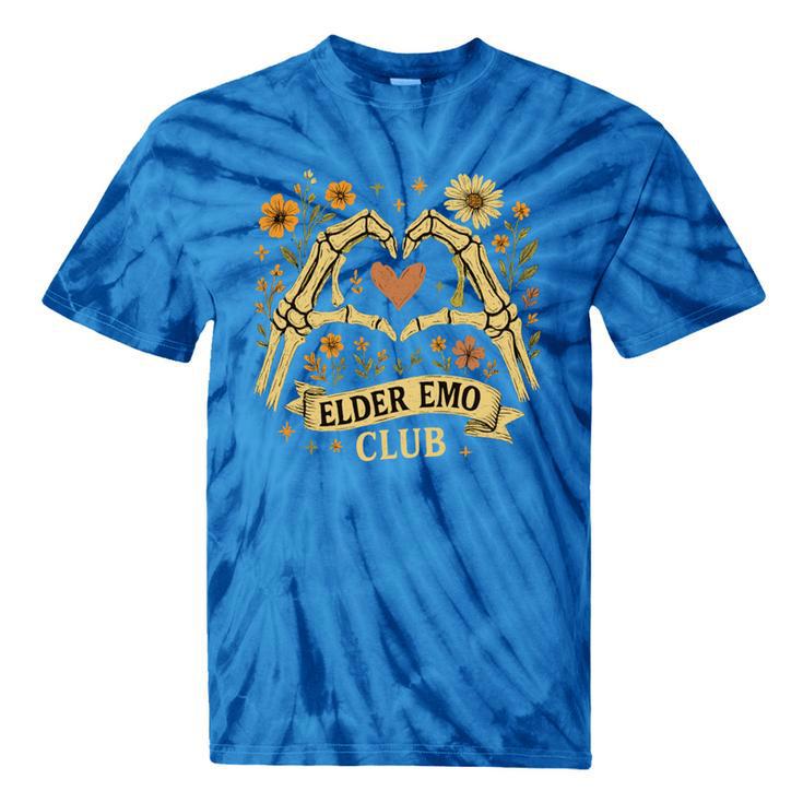 Elder Emo Club Skeleton Hands Heart Nostalgia Tie-Dye T-Shirts