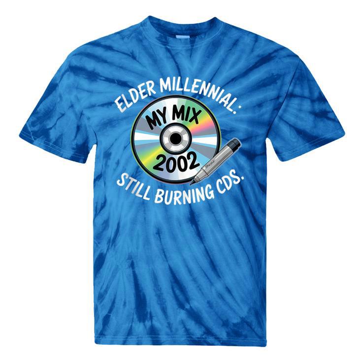 Elder Millennials Embracing 90s CDs Nostalgia Vibes Tie-Dye T-Shirts