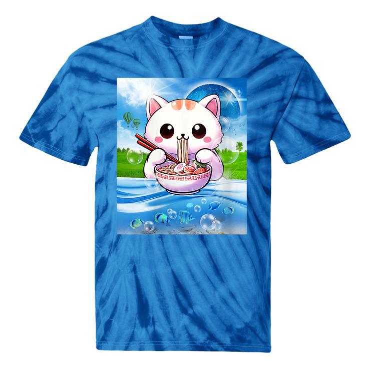Frutiger Aero Aesthetic Tech Kawaii Ramen Cat Fishes Tie-Dye T-Shirts Frutiger Aero Aesthetic Tech Kawaii Ramen Cat Fishes Tie-Dye T-Shirts
