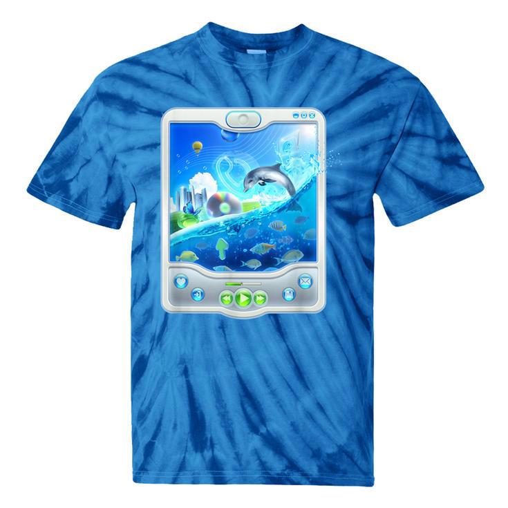 Frutiger Aero Skeuomorphism User Interface Nostalgia Tie-Dye T-Shirts