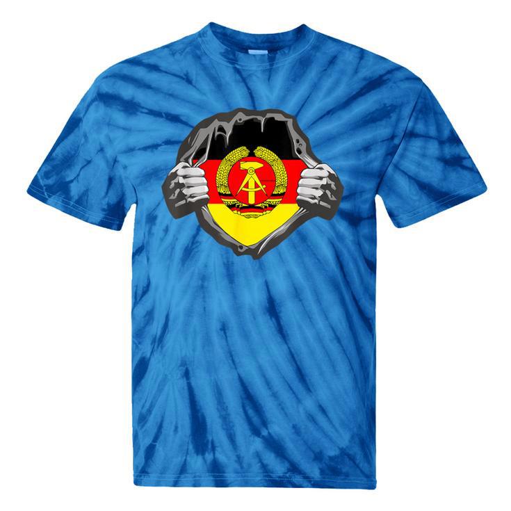 Nostalgia Chest Flag GDR Tie-Dye T-Shirts