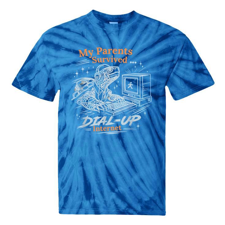 My Parents Survived Dial Up Internet Nostalgia Turtle Tie-Dye T-Shirts