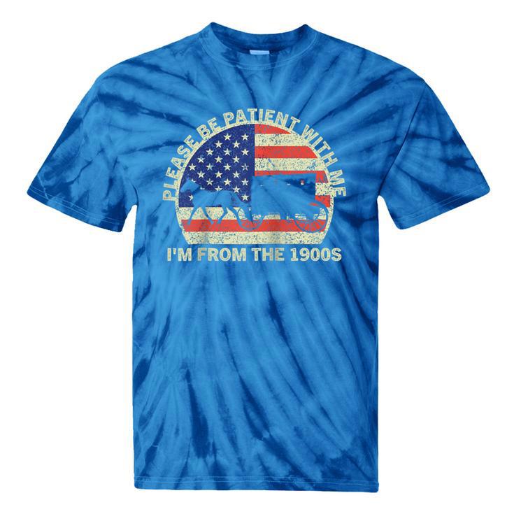 Please Be Patient With Me I'm From The 1900s Dad Vintage Raglan Baseball Tee Tie-Dye T-Shirts