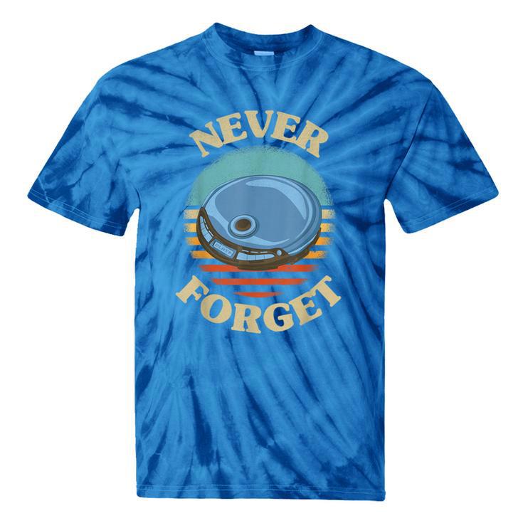 Retro CD Player Never Forget Nostalgia Vintage Tie-Dye T-Shirts