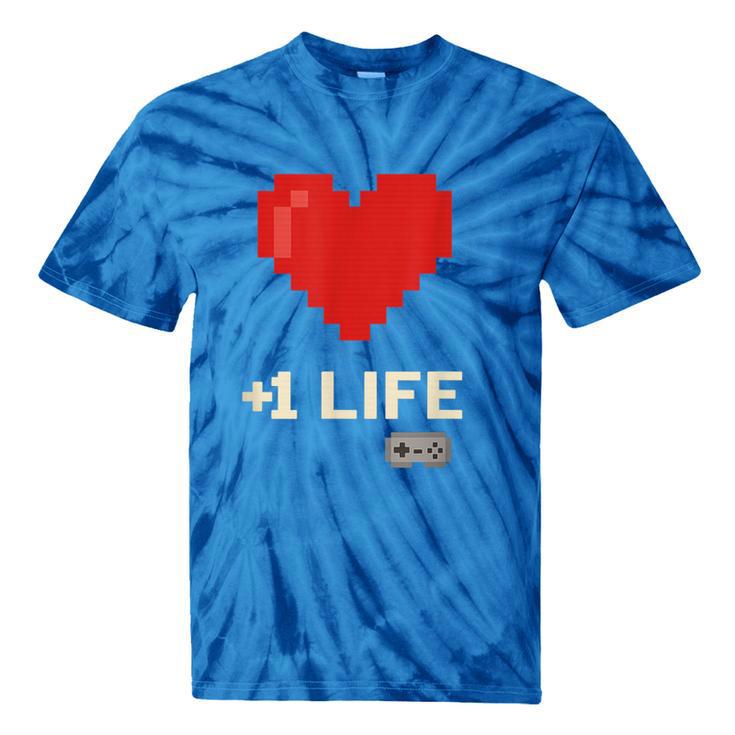 Retro Gamer 1 Life Pixel Heart – 8-Bit Gaming Nostalgia Tie-Dye T-Shirts