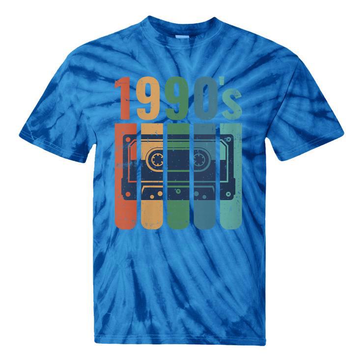 Retro Nineties Style Audio Tape Nostalgia Year 1990 Tie-Dye T-Shirts