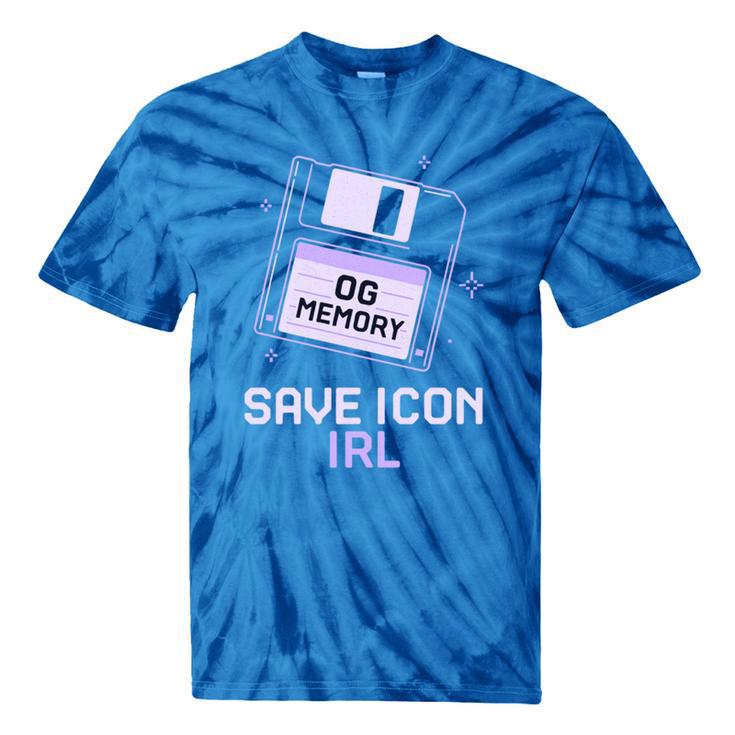 Save Icon IRL Retro Tech Humor Floppy Disk 90s Nostalgia Tie-Dye T-Shirts