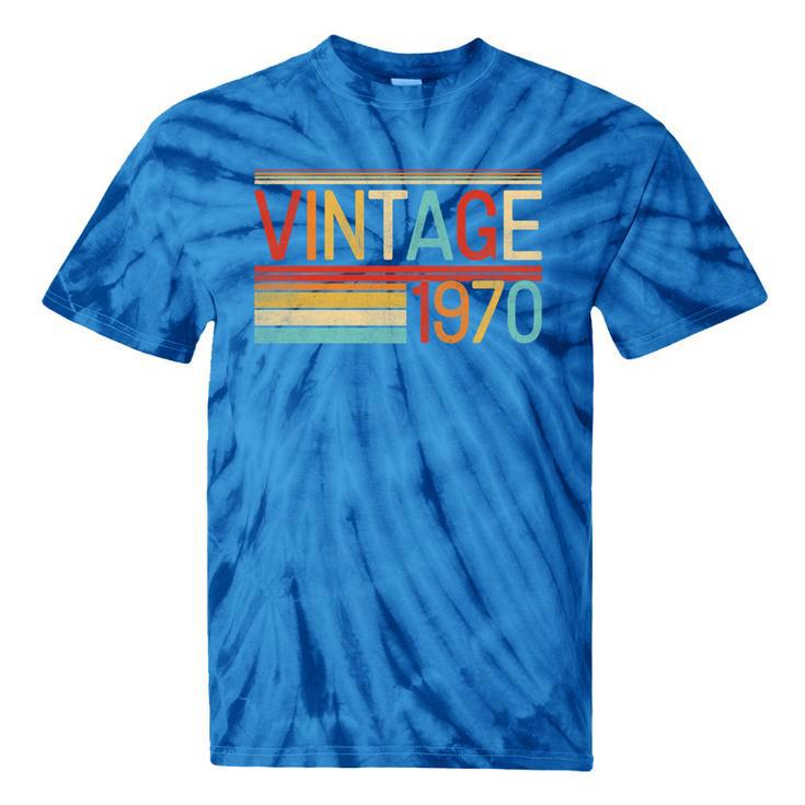 Vintage 1970 Birthday Retro Style 70's Born Nostalgia Party Premium Tri-Blend Tie-Dye T-Shirts