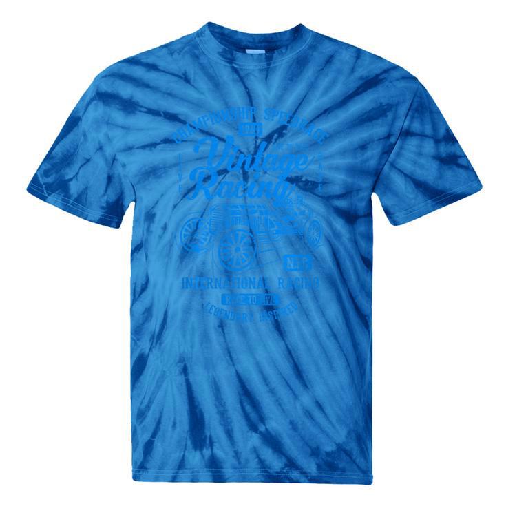Vintage Racing Automotive Nostalgia Distressed Car Premium Tri-Blend Tie-Dye T-Shirts