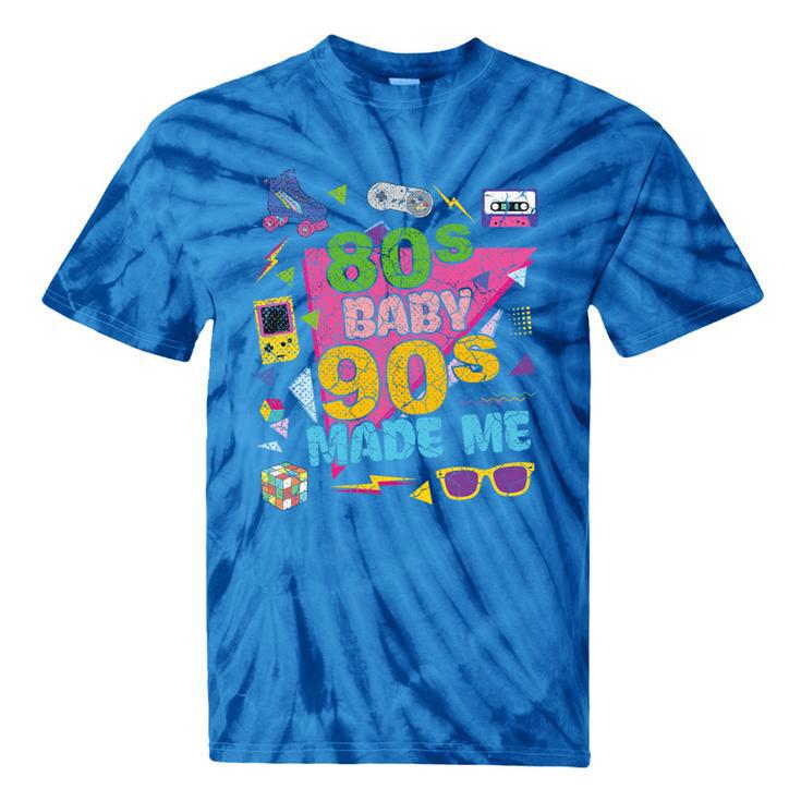 Vintage Retro 80's Baby 90's Made Me 1980s 1990s Nostalgia Premium Tri-Blend Tie-Dye T-Shirts
