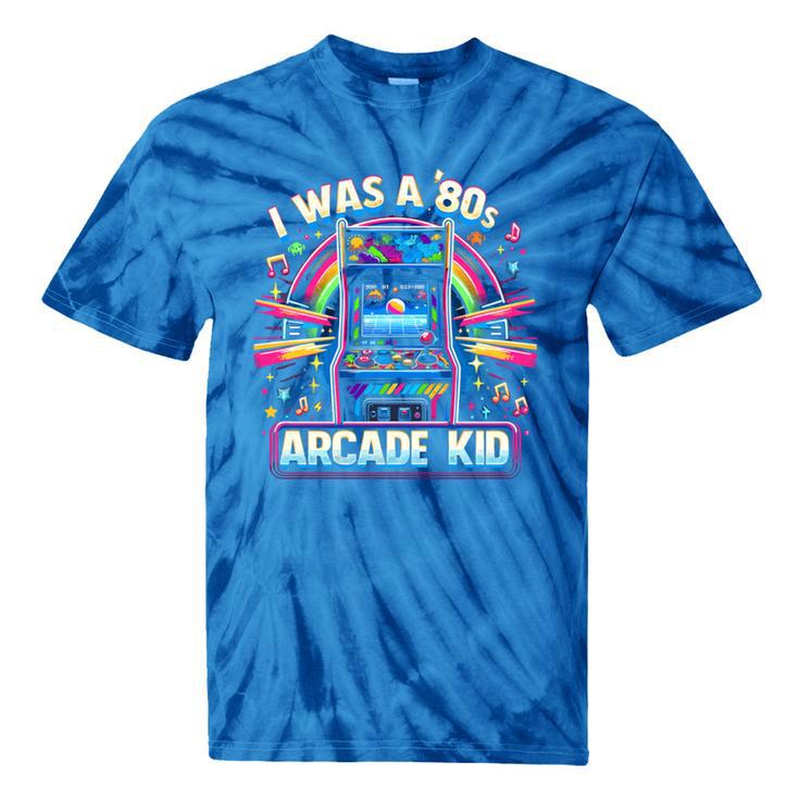 80s Arcade Kid Vintage Gamer Nostalgia Tie-Dye T-Shirts