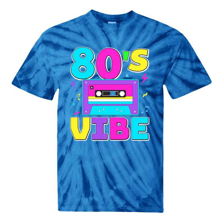 80's Vibe Retro Style Cassette Tape Nostalgia 1980s Party Premium Tri-Blend Tie-Dye T-Shirts