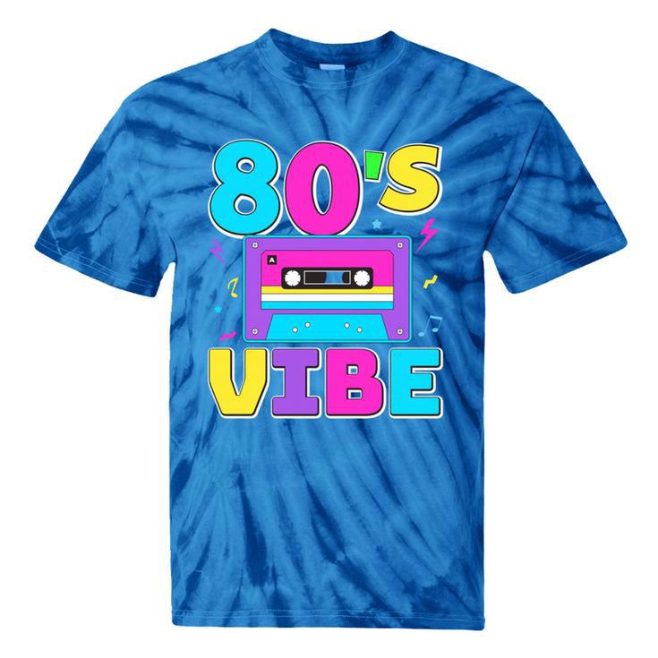 80's Vibe Retro Style Cassette Tape Nostalgia 1980s Party Tie-Dye T-Shirts