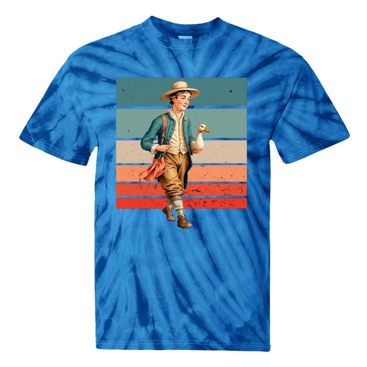 Boy Goose Vintage Rural Pastoral Charm Nostalgia Simple Life Tie-Dye T-Shirts