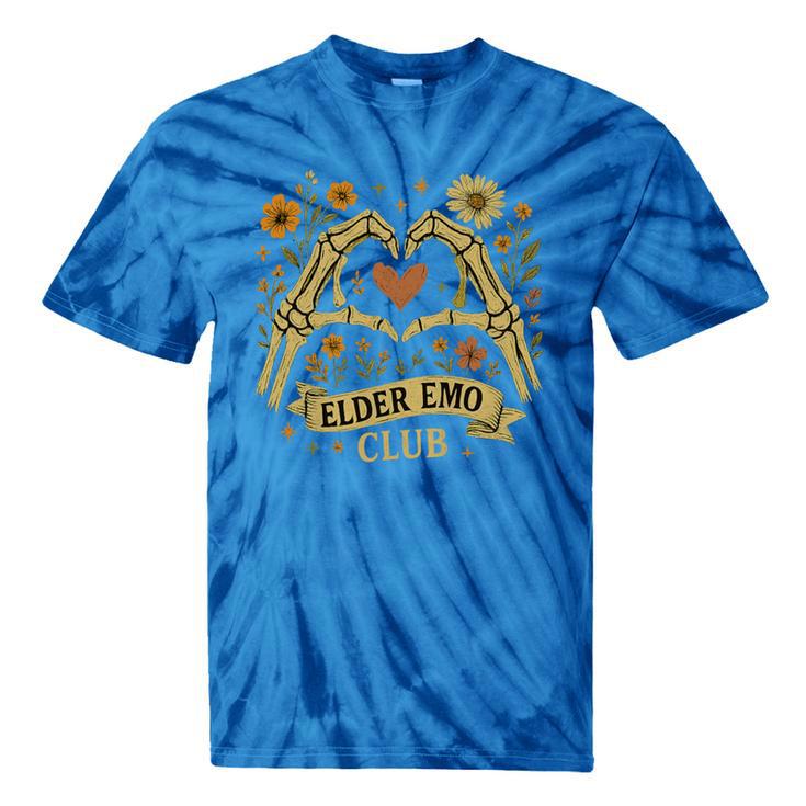 Elder Emo Club Skeleton Hands Heart Nostalgia Premium Tri-Blend Tie-Dye T-Shirts
