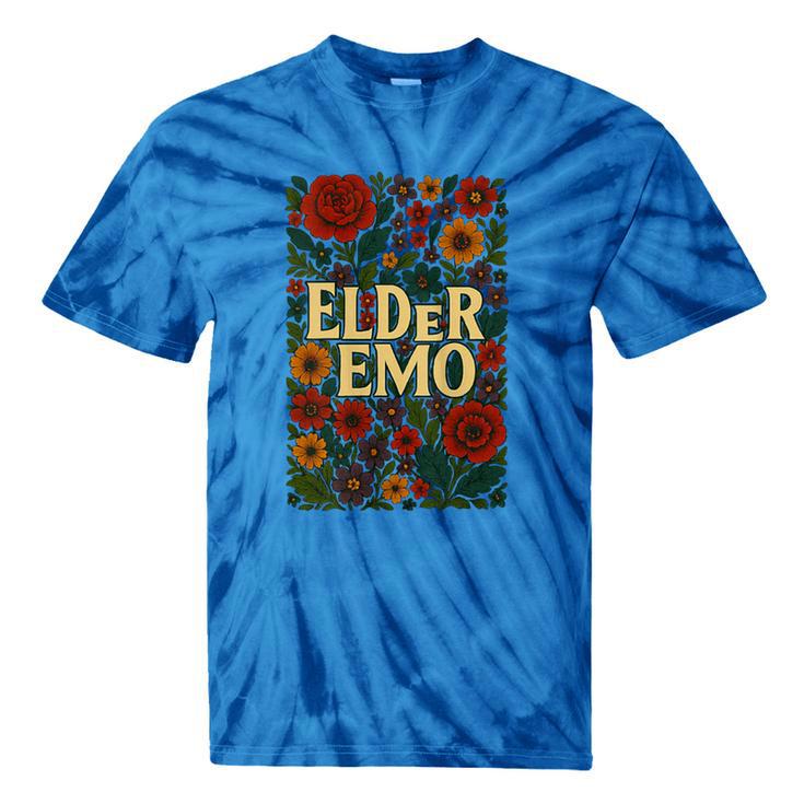 Elder Emo Floral Gothic Vintage Nostalgia Tie-Dye T-Shirts