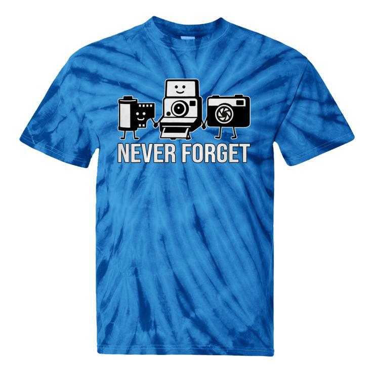 Never Forget Retro Camera Photography Nostalgia Premium Tri-Blend Tie-Dye T-Shirts
