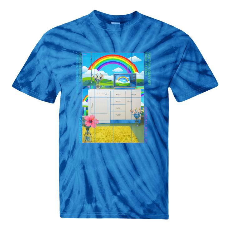 Frutiger Aero Aesthetic Rainbow Glitch Art Premium Tri-Blend Tie-Dye T-Shirts