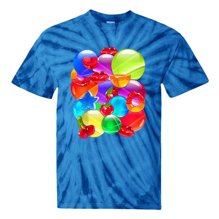 Frutiger Aero Aesthetic Tech Orb Pattern Heart Cherry Lips Raglan Baseball Tee Tie-Dye T-Shirts