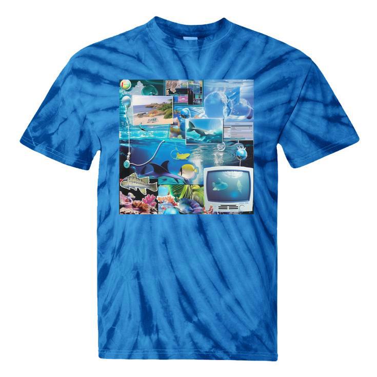 Frutiger Aero Retro Vibes Tie-Dye T-Shirts