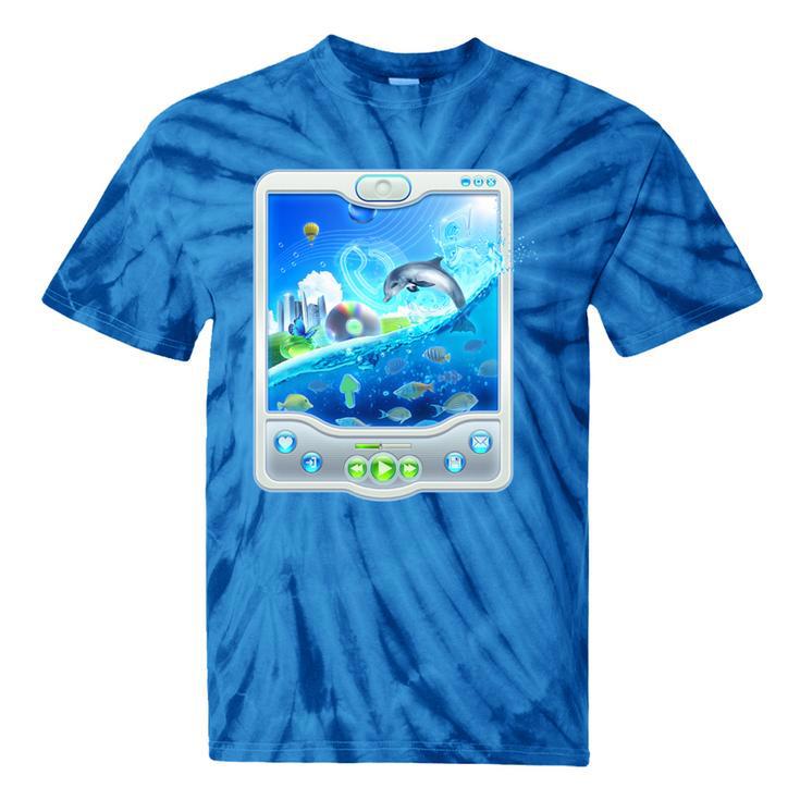 Frutiger Aero Skeuomorphism User Interface Nostalgia Premium Tri-Blend Tie-Dye T-Shirts