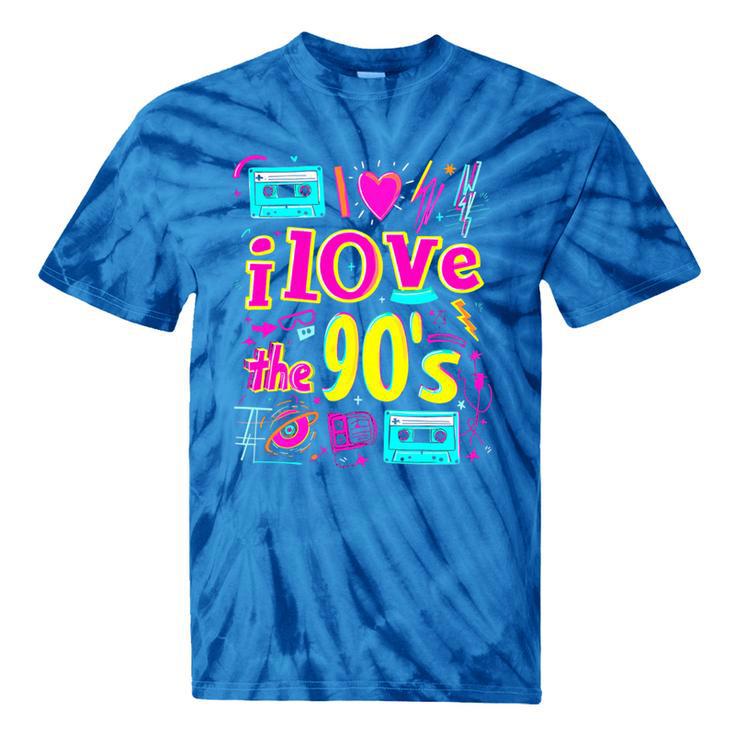 I Love The 90'S 90s Nostalgia Premium Tri-Blend Tie-Dye T-Shirts