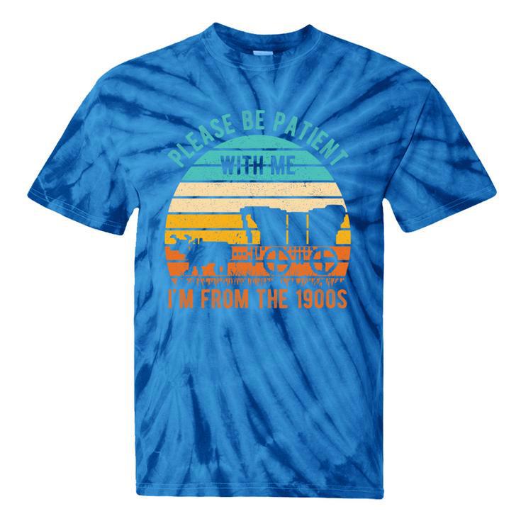 PLEASE BE PATIENT I'M FROM THE 1900s Vintage 1900s 90s Premium Tri-Blend Tie-Dye T-Shirts