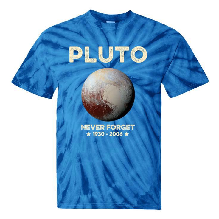 Pluto Never Forget 1930-2006 Planet Space Science Nostalgia Premium Tri-Blend Tie-Dye T-Shirts