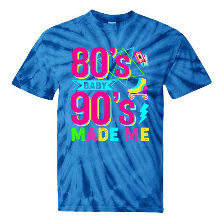 Retro 1980s 80's Baby 1990s 90's Made Me Nostalgia Vibes Premium Tri-Blend Tie-Dye T-Shirts