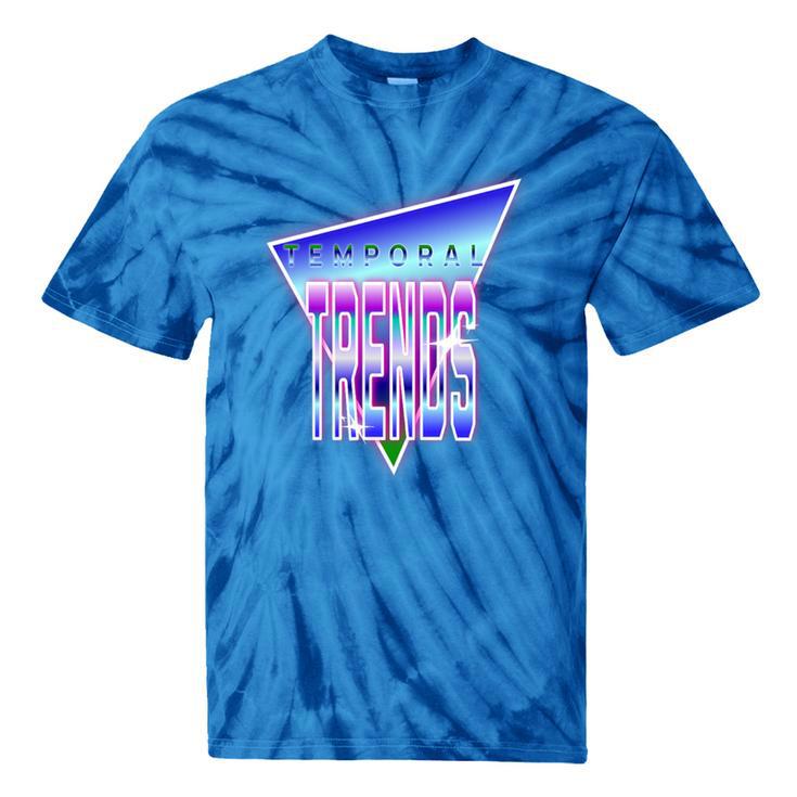 Temporal Trends Vaporwave Style Retro Nostalgia Look Premium Tri-Blend Tie-Dye T-Shirts