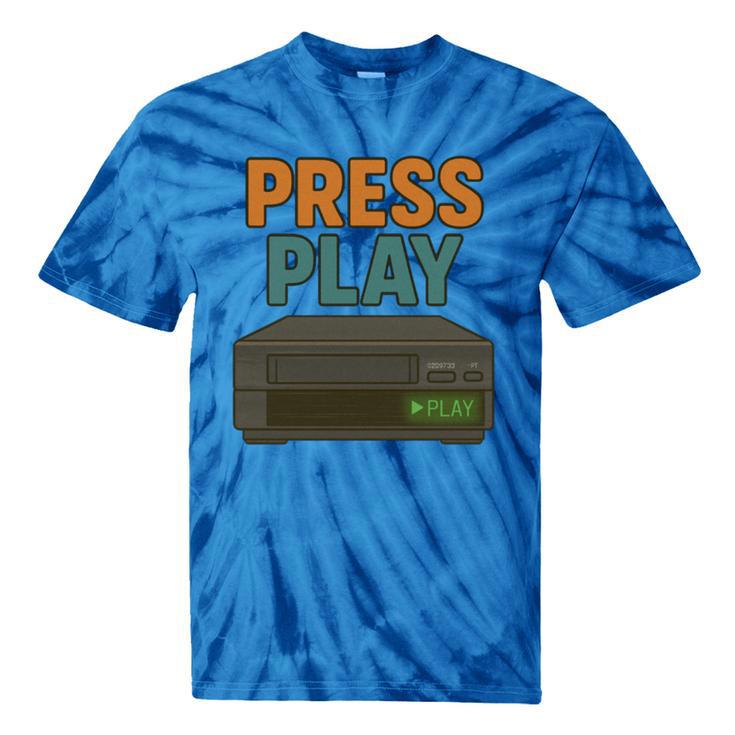 VHS Cassette Retro Analog Nostalgia Theme Tie-Dye T-Shirts