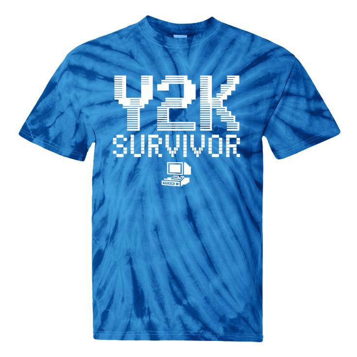 Y2K Survivor 2000s Nostalgia Retro Vintage Nostalgic Premium Tri-Blend Tie-Dye T-Shirts