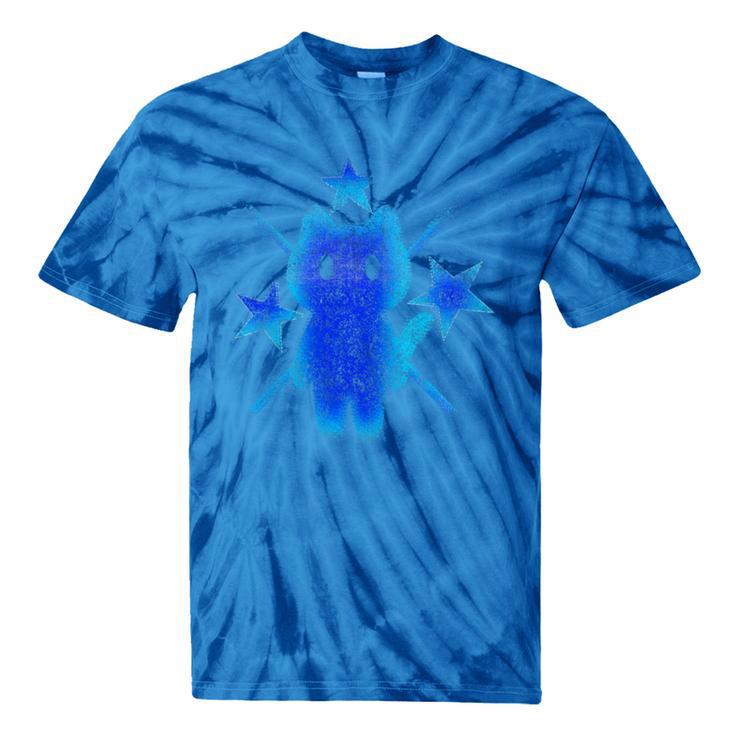 Yk2 Grunge Earthy Blue Cat With Stars Tomboy 90s Nostalgia Premium Tri-Blend Tie-Dye T-Shirts