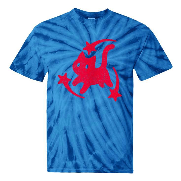 Yk2 Grunge Scary Cat With Shooting Stars 90s Nostalgia Tie-Dye T-Shirts