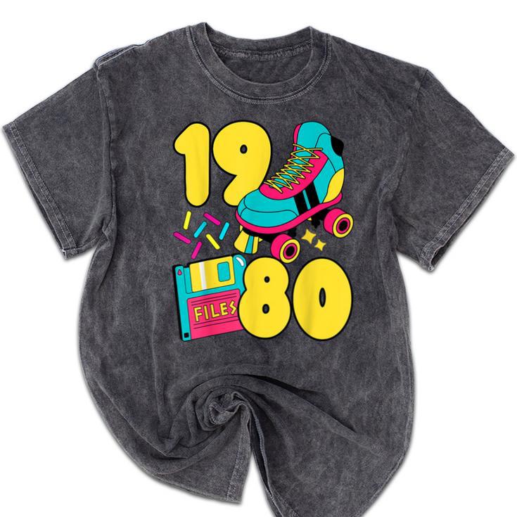 1980 Retro Raised In The 80s Old School Nostalgia Vibes Mineral Wash Tshirts