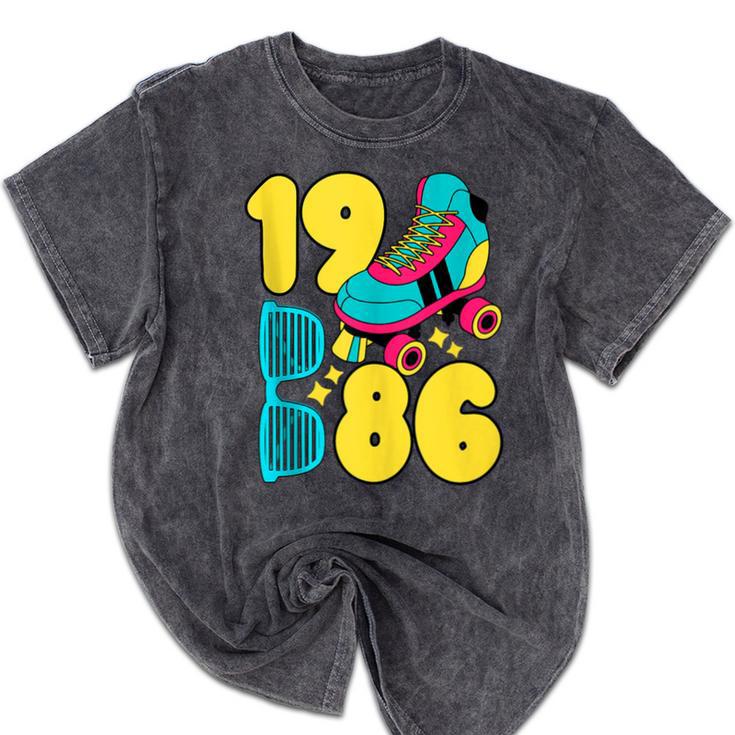 1986 Retro Raised In The 80s Old School Nostalgia Vibes Mineral Wash Tshirts