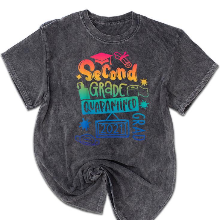 2nd Grade 2021 Graduate Quarantine Second Grade Graduation Mineral Wash Tshirts