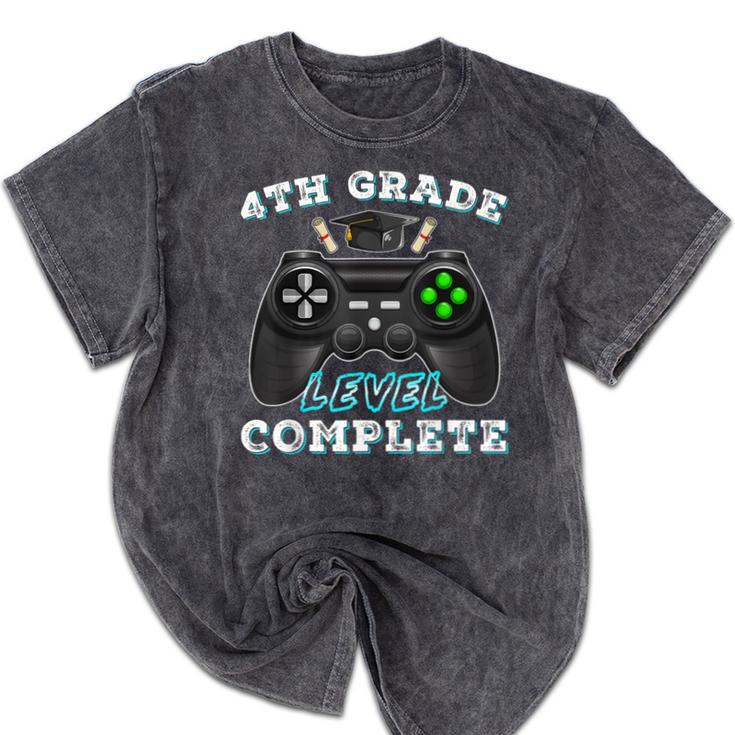 4th Grade Level Complete Gamer 4 Grade Graduation Mineral Wash Tshirts